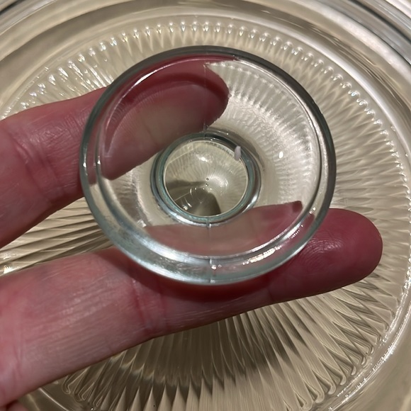 Pyrex G-5-C Ice Blue Replacement Lid for Corning French White 1.5 Qt. Casserole - Picture 3 of 9